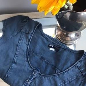 Denim Short Sleeve Dress, BDG, Urban Outfitters